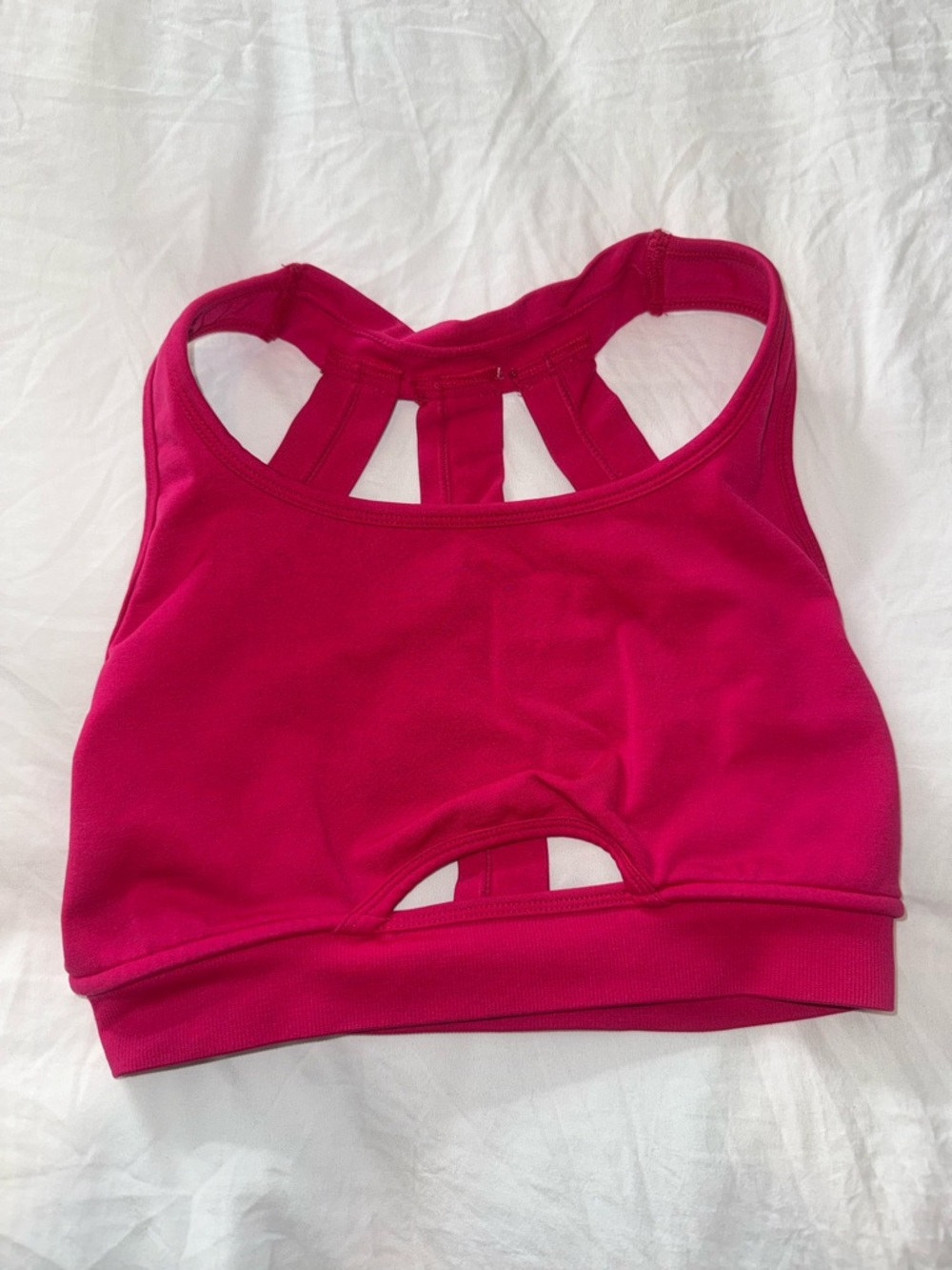 Alphalete Hot Pink Trinity Sports Bra